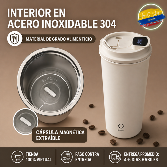 ☕✨ Vaso Térmico Mezclador - ¡Tu bebida favorita, mezclada automáticamente!