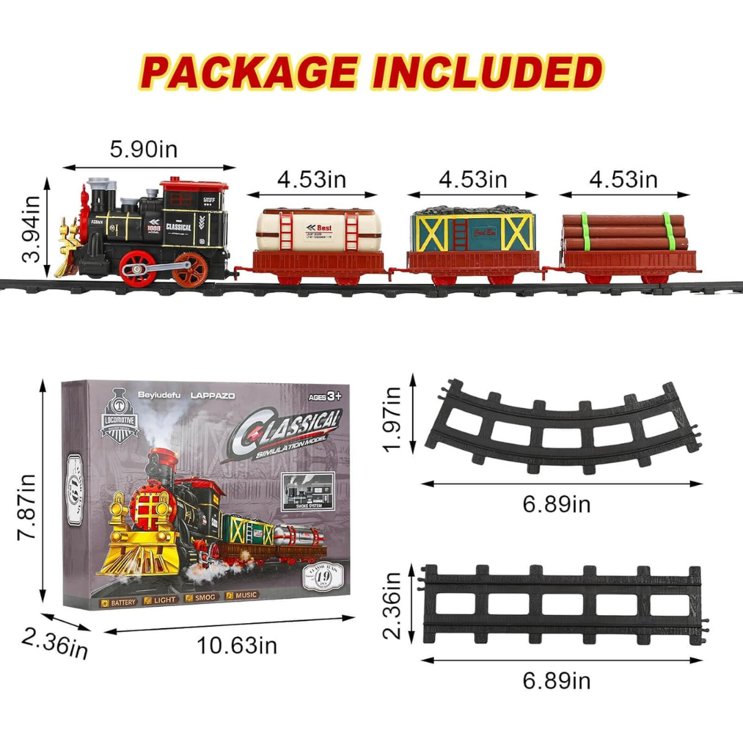 🚂🎄 Tren Eléctrico Navideño con Humo Real – ¡Magia, Luces y Diversión para Toda la Familia! 🌟✨