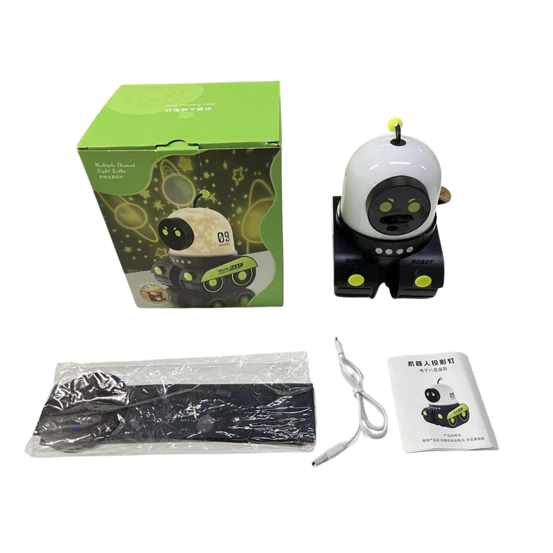 🚗🤖 Proyector Robot de Coche para Niños – Luz Nocturna Estrellada 🌙✨