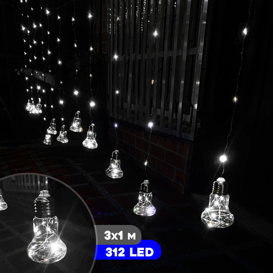 🎄✨ Cortina Micro LED Estilo Campana – Ilumina tu Espacio con Encanto y Estilo 💡🔔