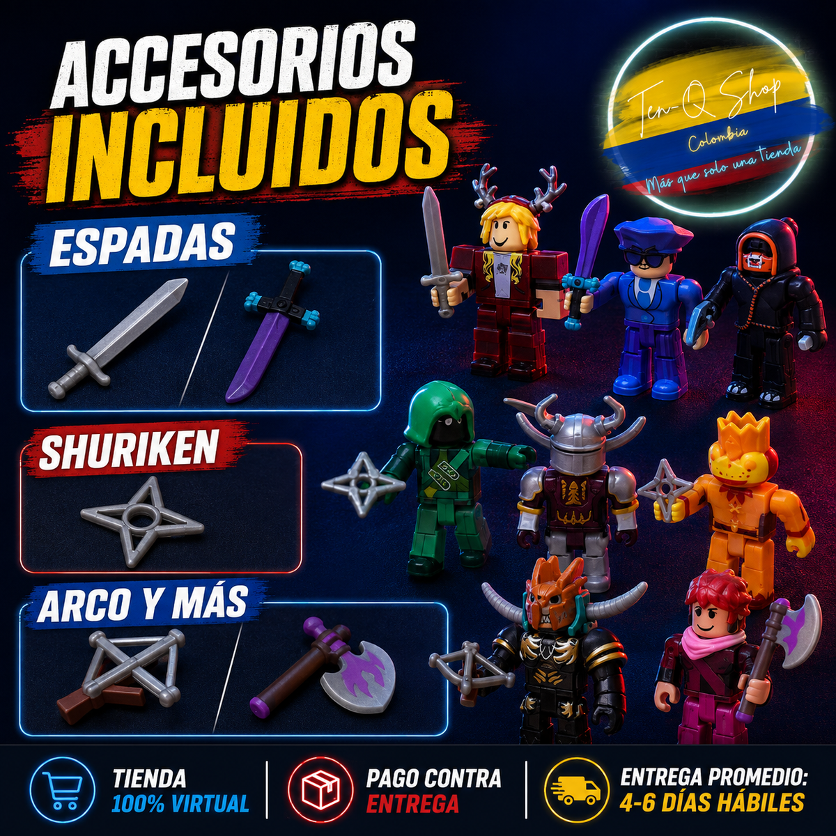 🎮 Set de 12 Figuras - ¡Doce personajes para crear tus propias aventuras!