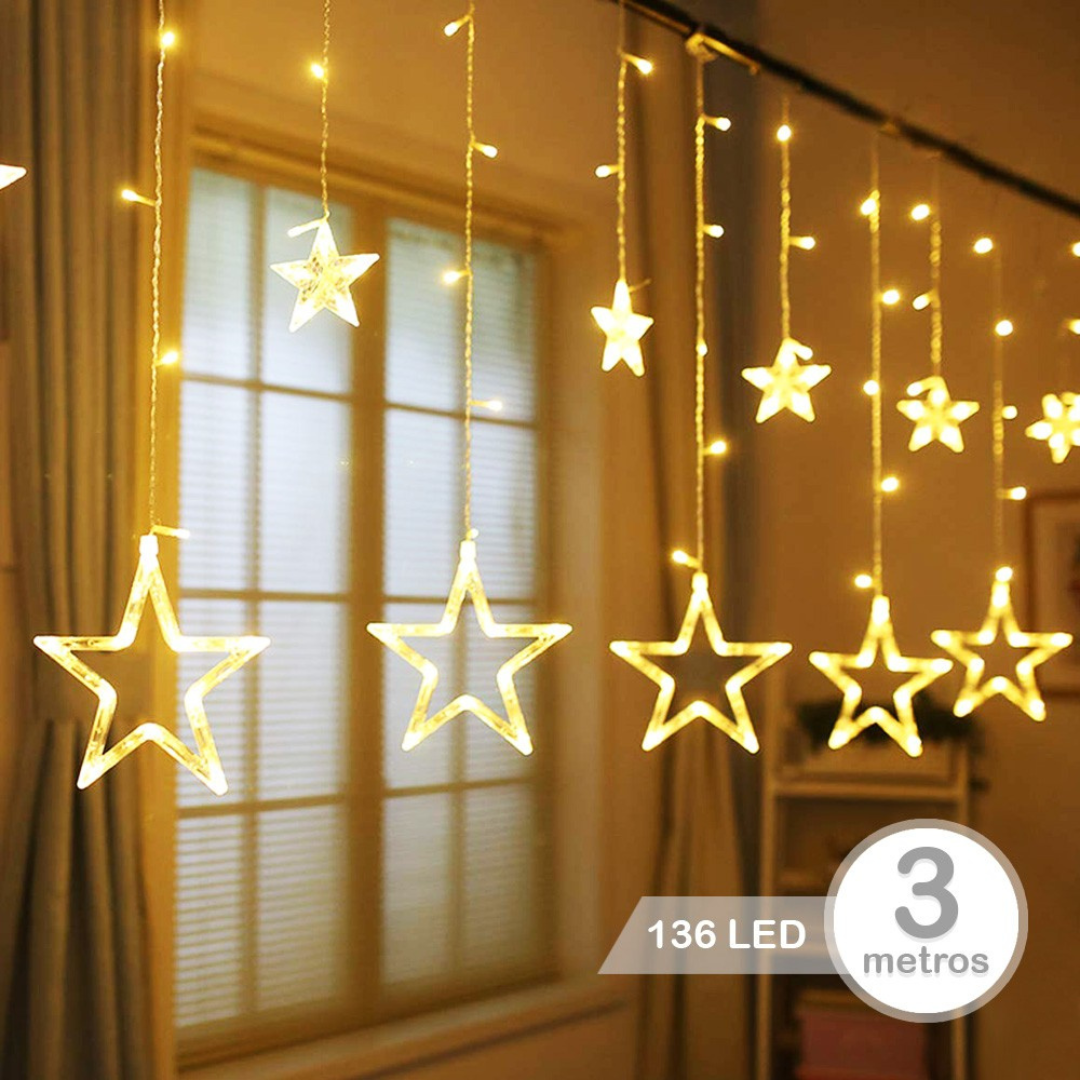 🌟✨ Extensión de Luces Estrellas 3 m Navidad – ¡Tu Cielo de Navidad en Casa! 🎄💫