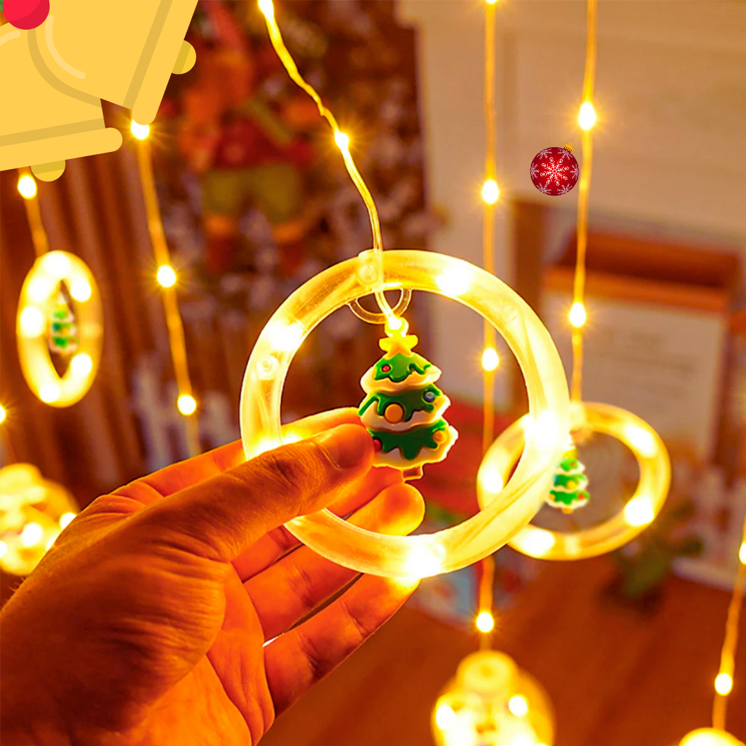 🎄✨ Cortina Intercalada 3 m Navidad – ¡Ilumina tu hogar con magia y calidez! 🌟💫