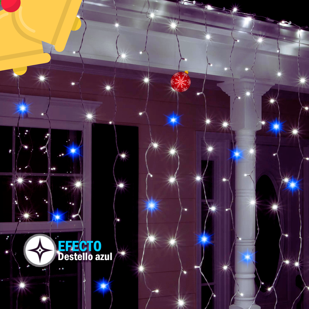 🎄✨ Cortina de Destellos 3x1 m 120 LED – ¡Brillo mágico para cada rincón! 🌟💫