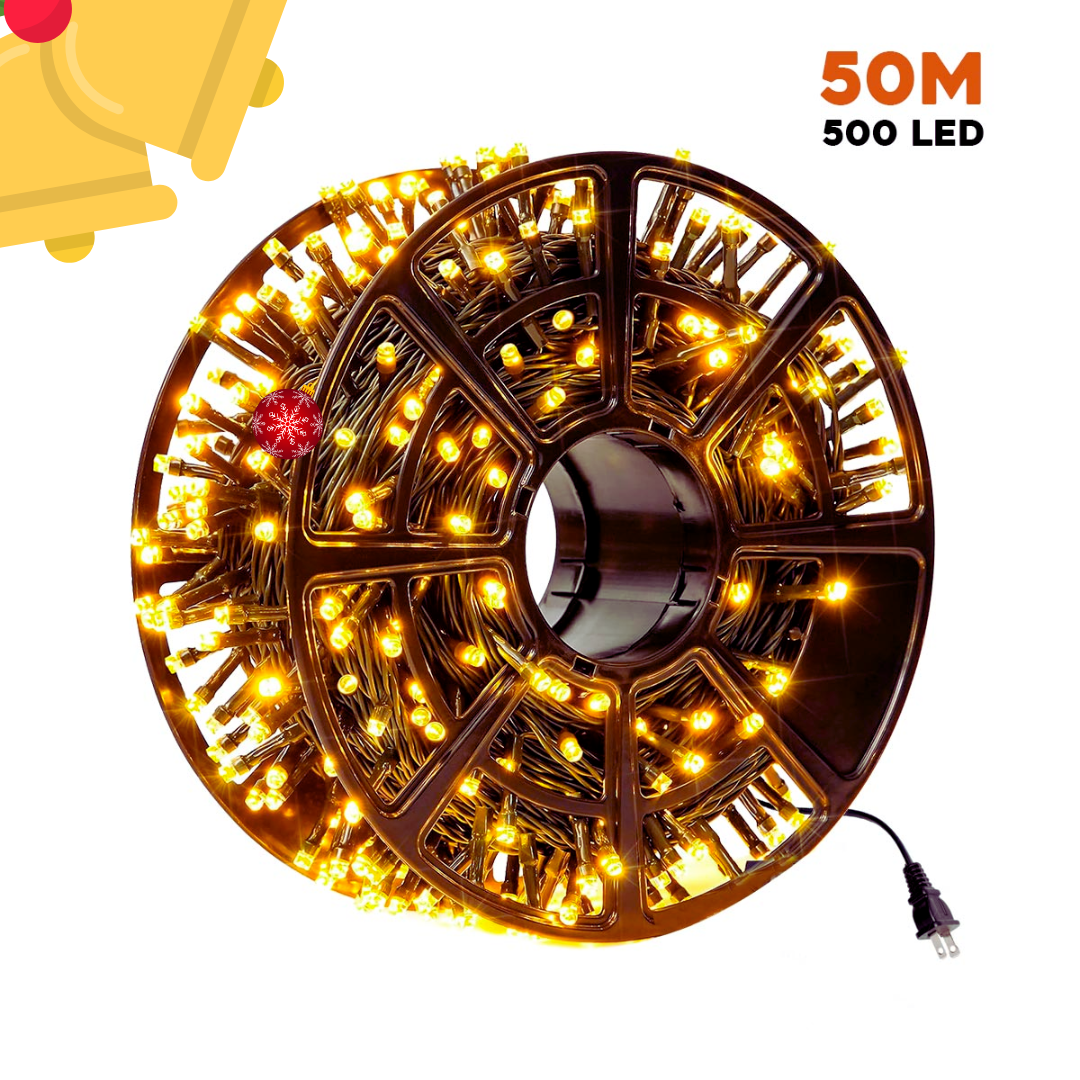 🎇✨ Luz LED Lineal 50 Metros 500 LED 1500 – ¡Ilumina a lo grande con estilo y elegancia! 🌟🎄