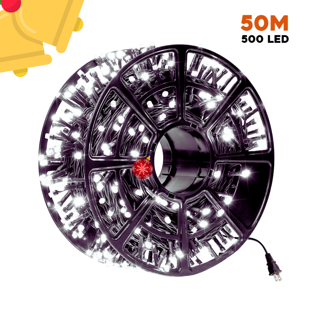 🎇✨ Luz LED Lineal 50 Metros 500 LED 1500 – ¡Ilumina a lo grande con estilo y elegancia! 🌟🎄
