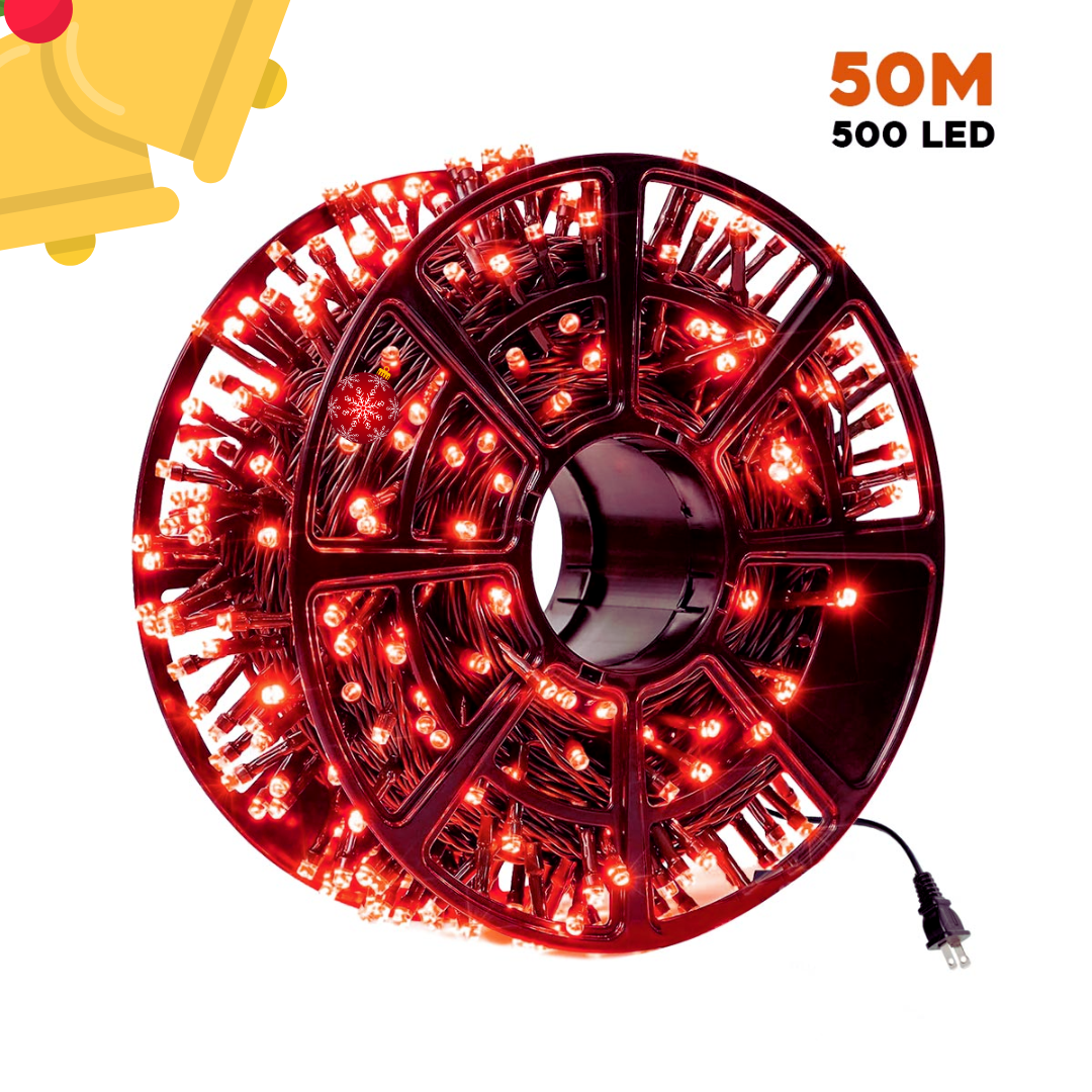🎇✨ Luz LED Lineal 50 Metros 500 LED 1500 – ¡Ilumina a lo grande con estilo y elegancia! 🌟🎄