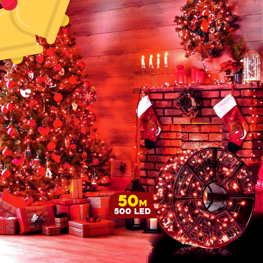 🎇✨ Luz LED Lineal 50 Metros 500 LED 1500 – ¡Ilumina a lo grande con estilo y elegancia! 🌟🎄