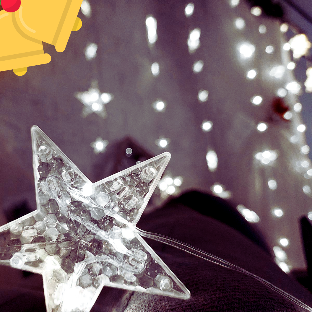 🌟🎄 Cortina LED Estrellas 4x2 m Navidad – ¡Brilla con magia y estilo festivo! ✨⭐