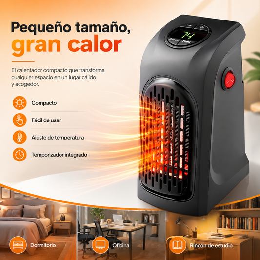 🔥 Calentador de Ambiente Portátil 400W – ¡Calor Instantáneo en Cualquier Espacio! ❄️➡️🔥