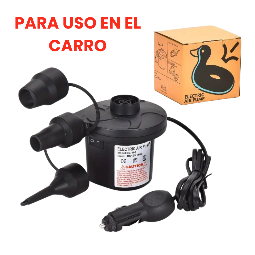 💨 Inflador Eléctrico 3 Boquillas – Comodidad en cada soplo