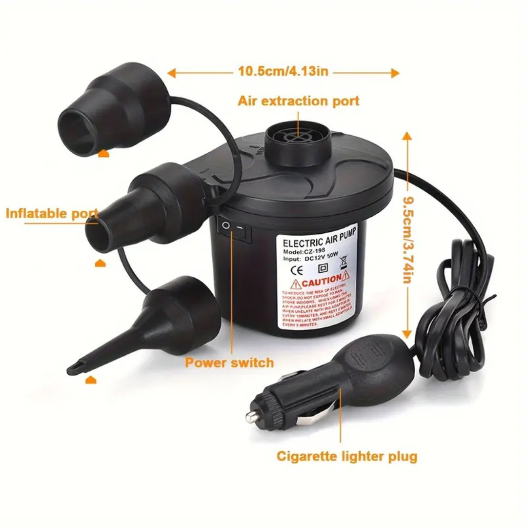 💨 Inflador Eléctrico 3 Boquillas – Comodidad en cada soplo