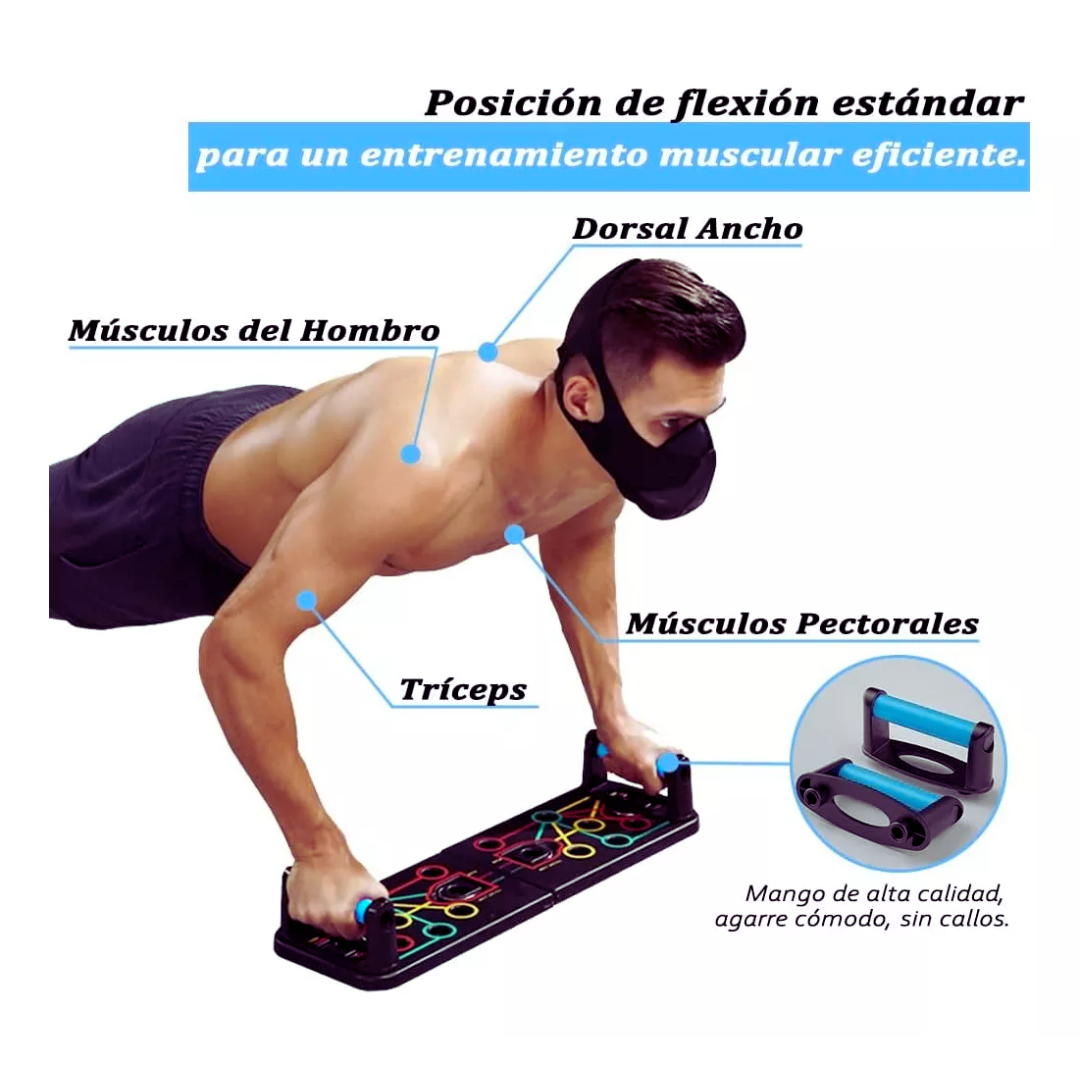 💪🔥 Tabla de Flexiones Multifunción – ¡Tu gimnasio portátil para entrenar todo el cuerpo! 🏋️‍♂️