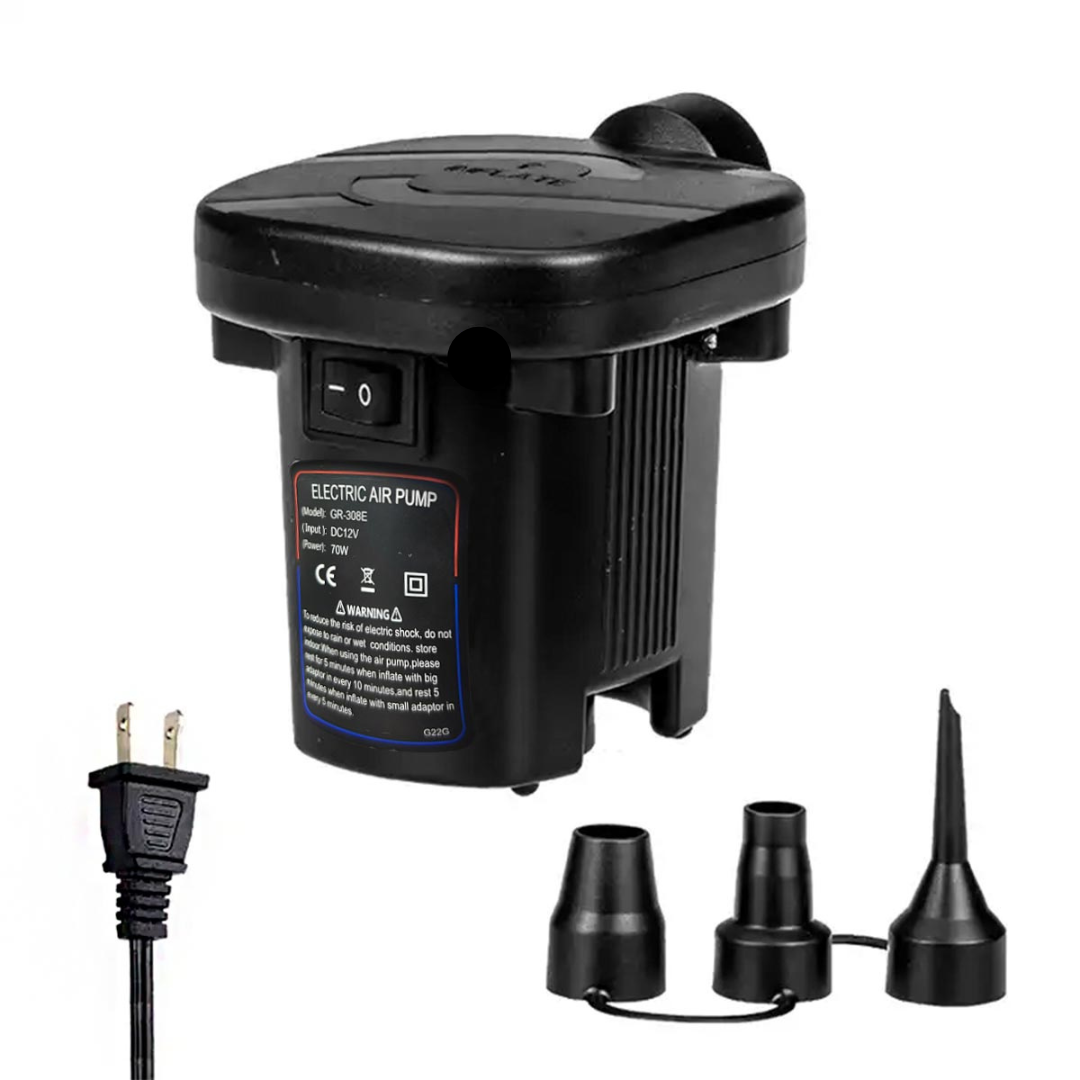 💨 Inflador Eléctrico 3 Boquillas – Comodidad en cada soplo