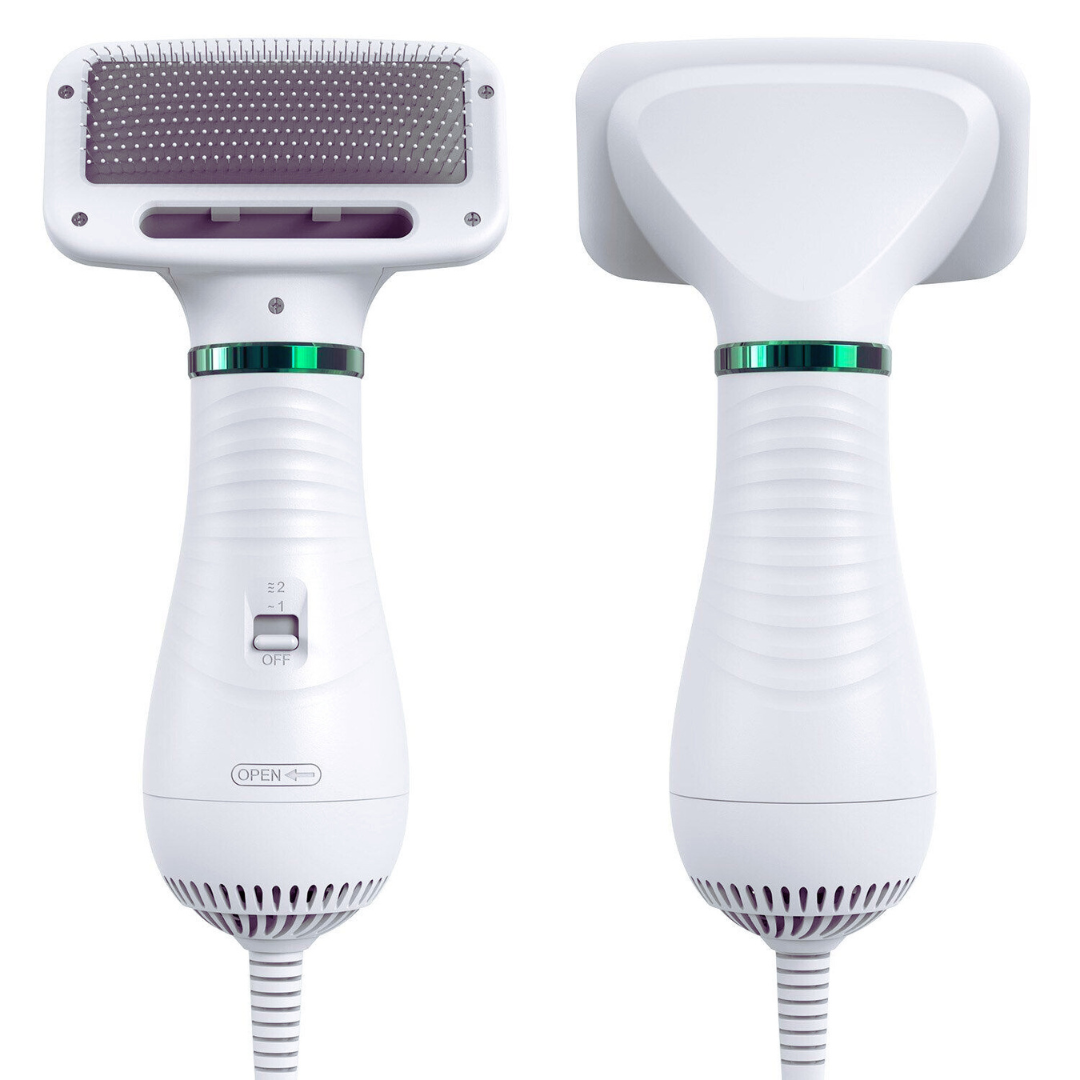 🐾 Secador de Pelo Portátil 2 en 1 para Mascotas – Secado y Cepillado al Instante 🐶🐱