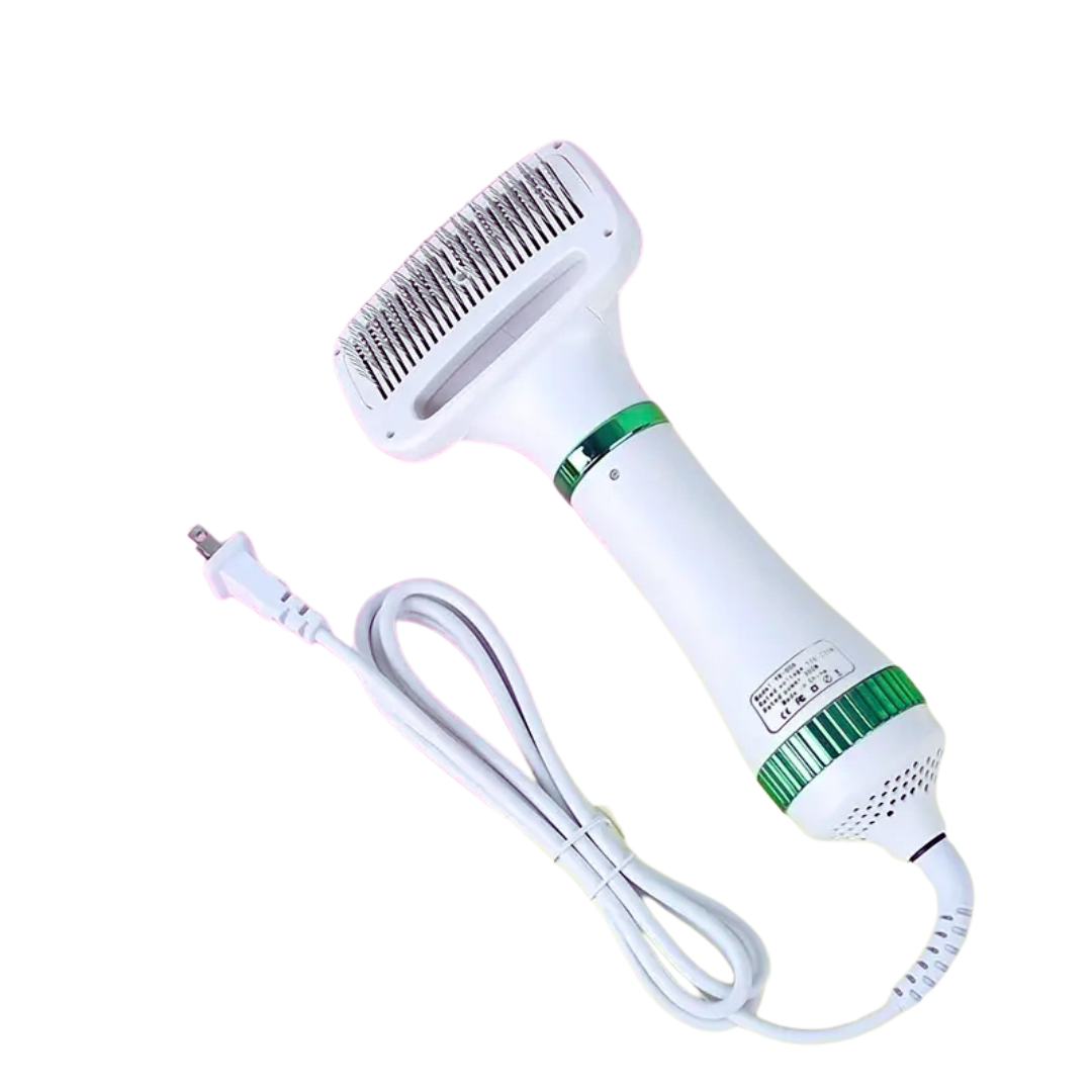 🐾 Secador de Pelo Portátil 2 en 1 para Mascotas – Secado y Cepillado al Instante 🐶🐱