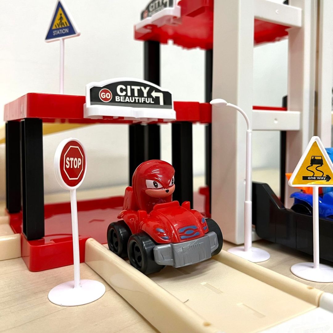 🏎️💨 Pista de Carros Sonec con Estación Multinivel – ¡Diversión, velocidad y acción sin límites! 🌀🌟