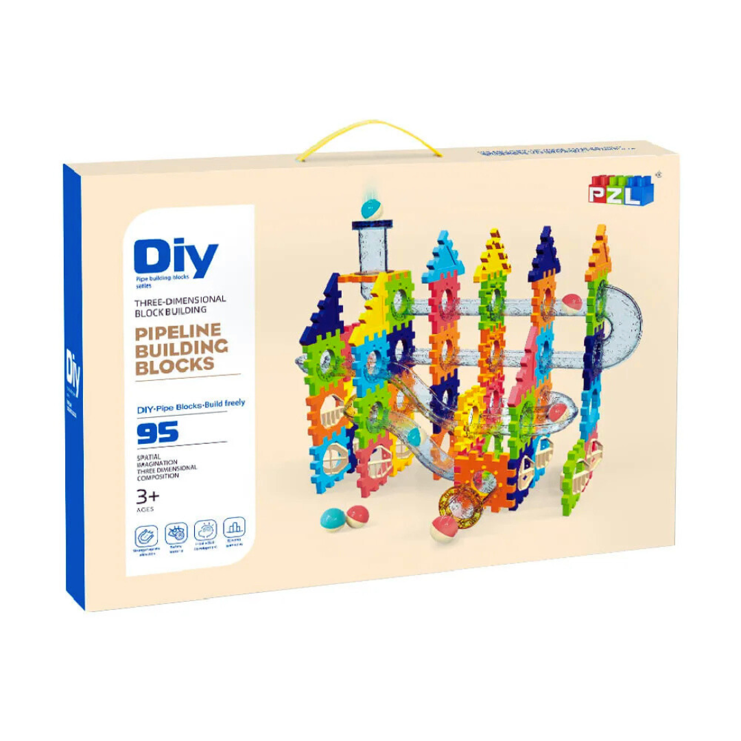 🚀 Set Bloques y Tuberías Para Armar 95 Pz – Creatividad que Fluye Sin Límites 🌈🧩