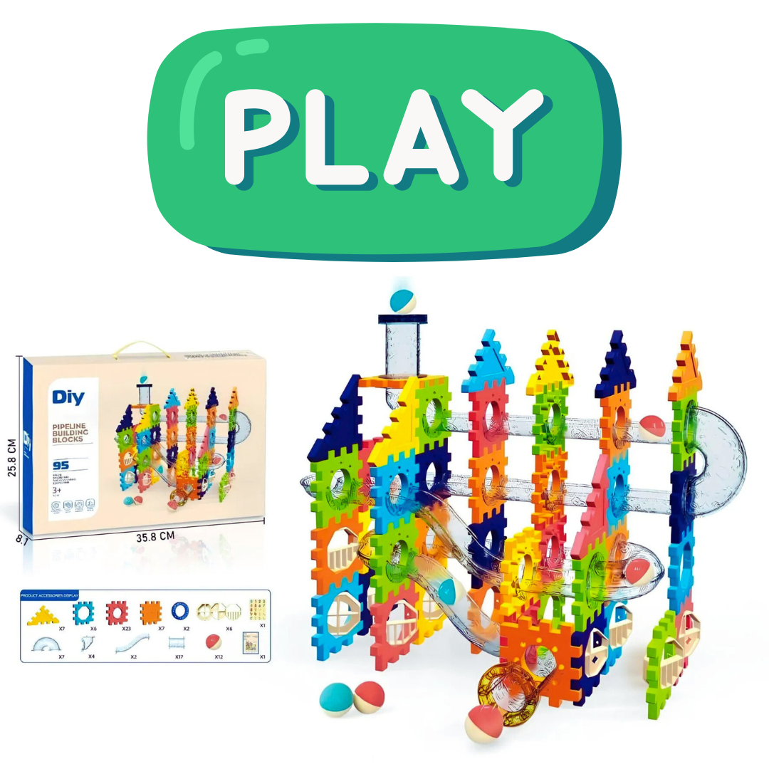 🚀 Set Bloques y Tuberías Para Armar 95 Pz – Creatividad que Fluye Sin Límites 🌈🧩