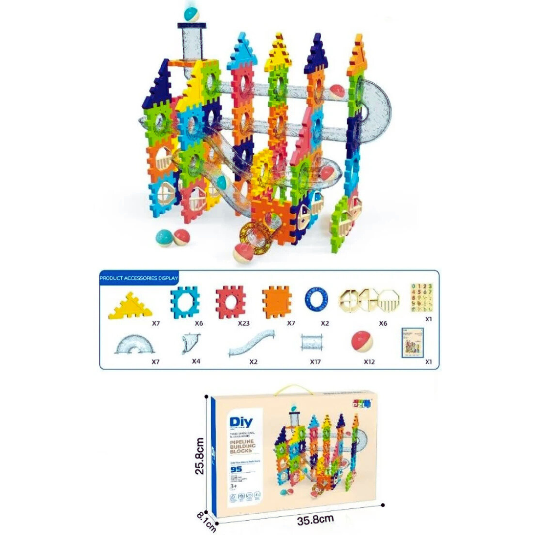 🚀 Set Bloques y Tuberías Para Armar 95 Pz – Creatividad que Fluye Sin Límites 🌈🧩