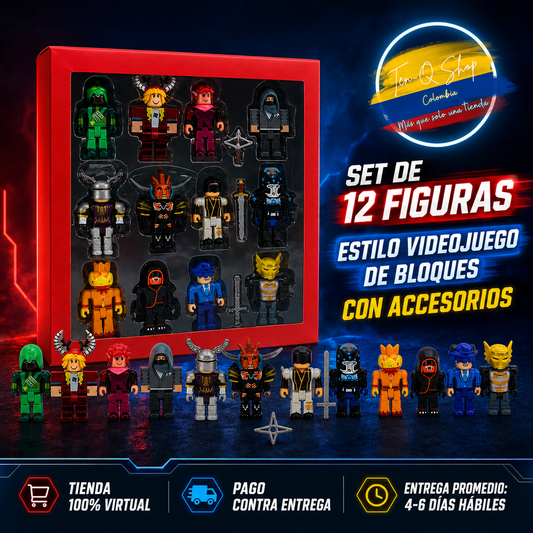 🎮 Set de 12 Figuras - ¡Doce personajes para crear tus propias aventuras!