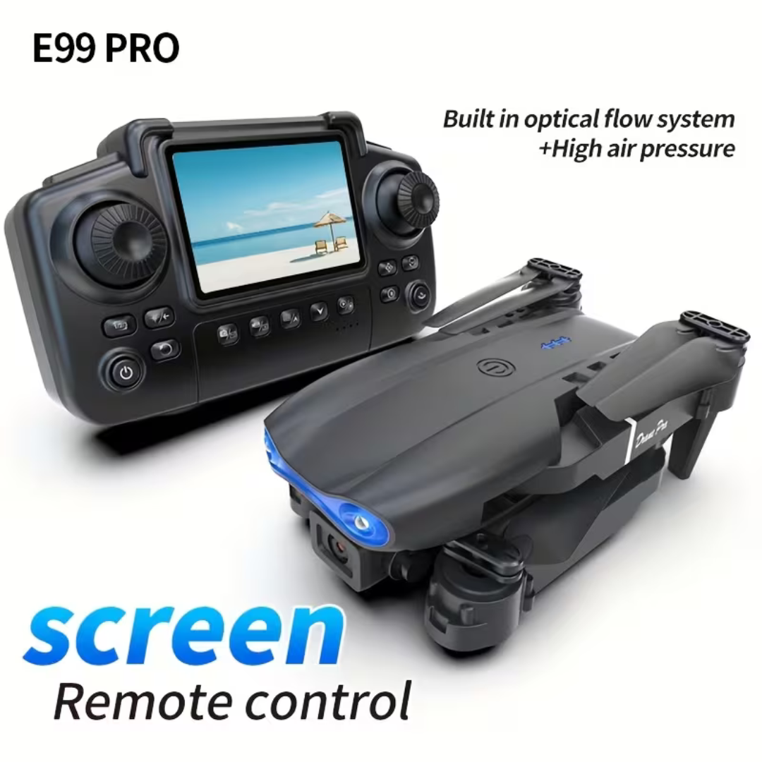 🛸 Drone E99 con Controlador de Pantalla + 2 Baterías – Tecnología, Estabilidad y Aventura Aérea en tus Manos 🚀✨