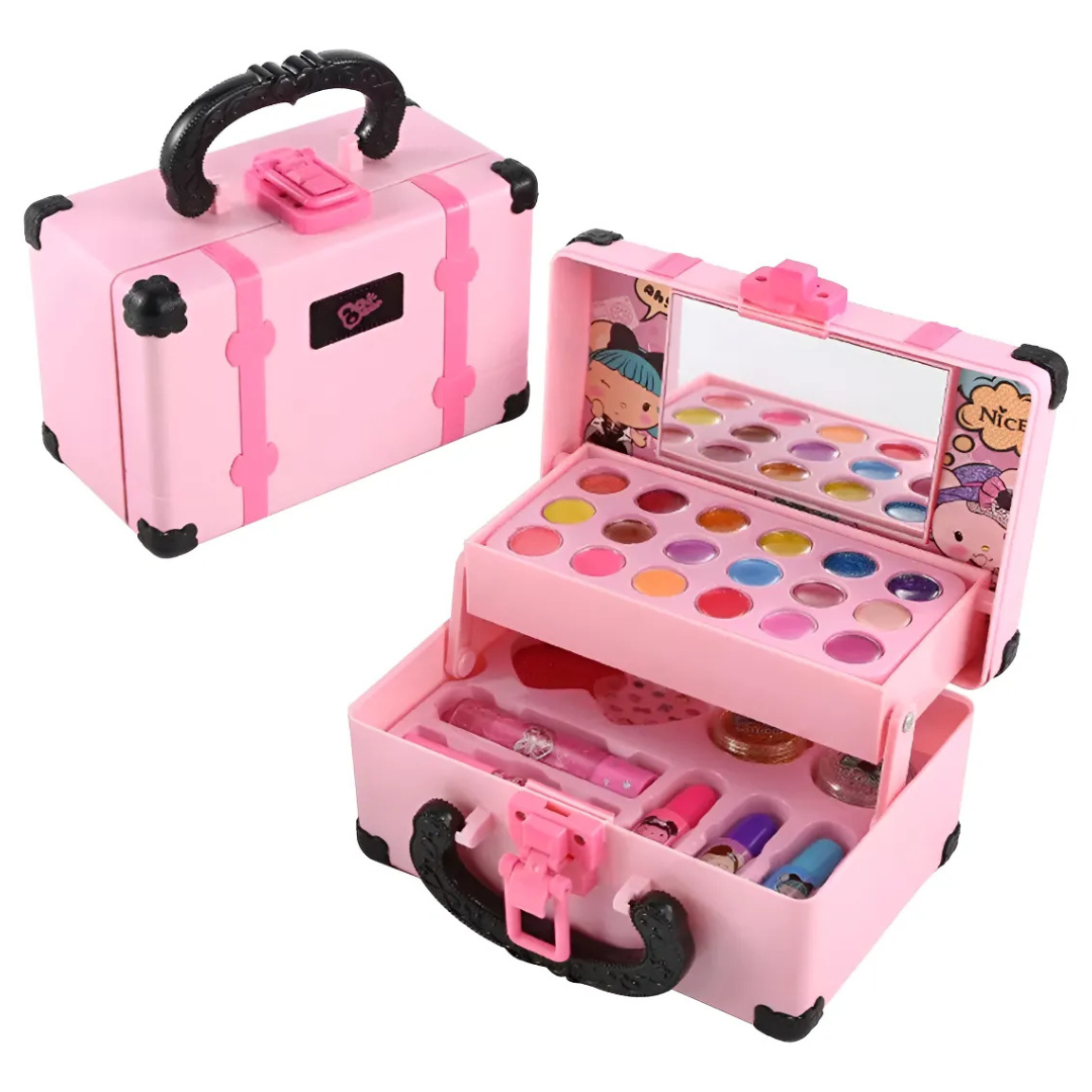 💄🎀 Caja de Maquillaje Infantil – El Set de Belleza Lavable Para Pequeñas Princesas ✨👑