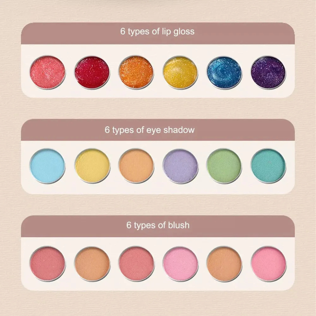 💄🎀 Caja de Maquillaje Infantil – El Set de Belleza Lavable Para Pequeñas Princesas ✨👑