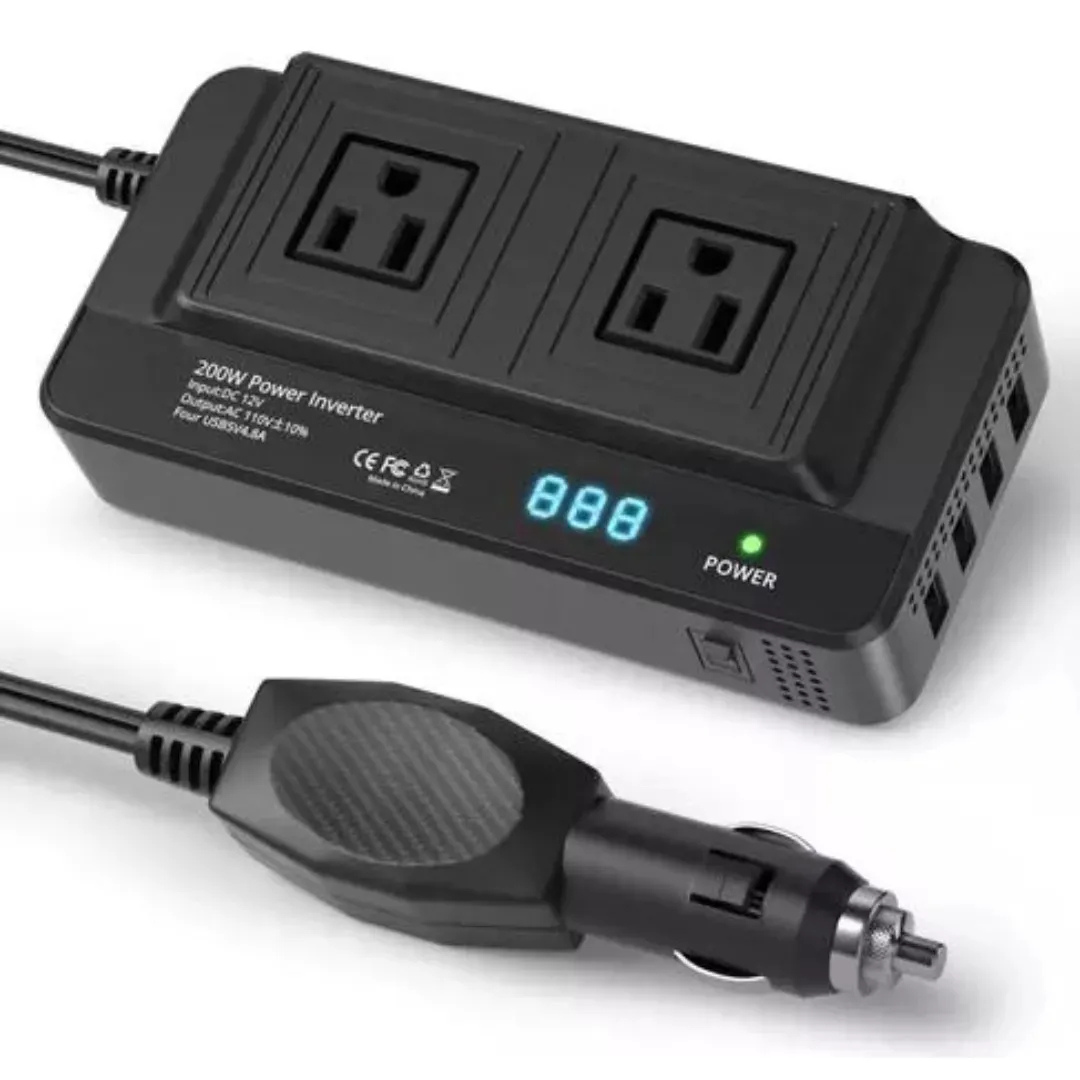 ⚡🚗 Inversor de Energía para Auto 200W – ¡Energía donde la necesites! 🔋✨