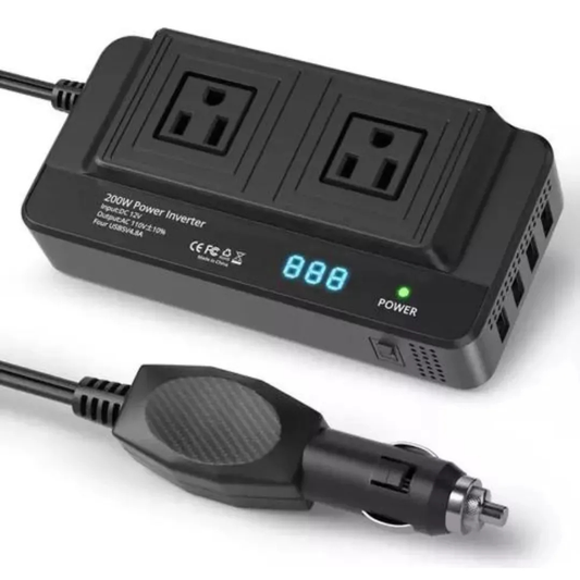 ⚡🚗 Inversor de Energía para Auto 200W – ¡Energía donde la necesites! 🔋✨