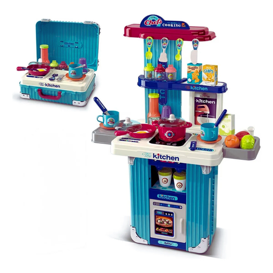 🍳👩‍🍳 Juego de Maleta de Cocina 3 en 1 – ¡Cocinar nunca fue tan divertido! 🎀✨