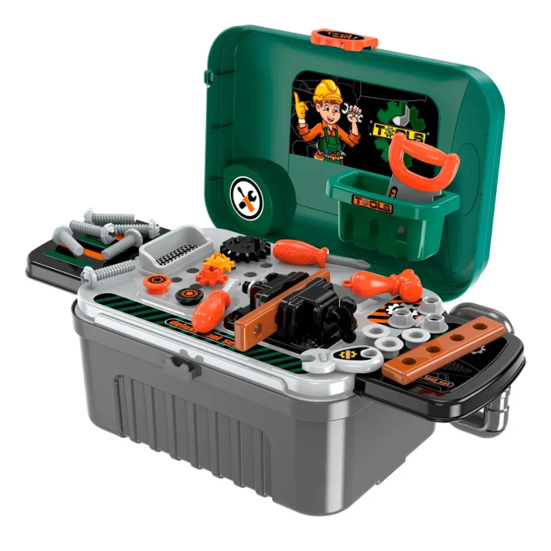 🧰👦 Juguete Maleta de Herramientas 3 en 1 – ¡El taller perfecto para pequeños constructores! 🔩⚙️