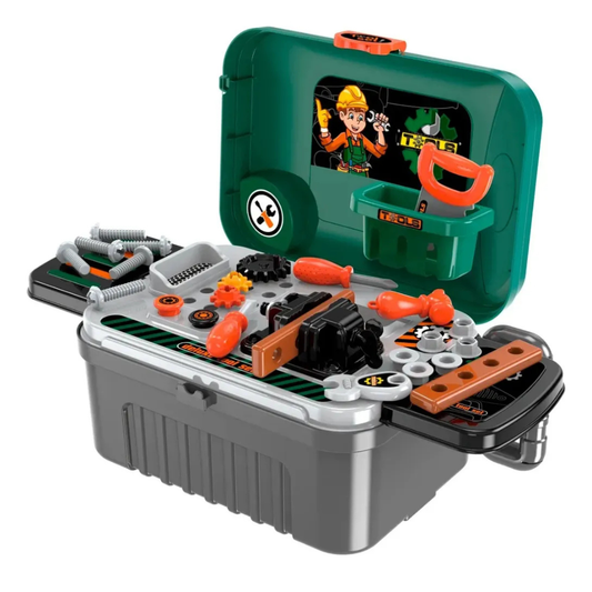 🧰👦 Juguete Maleta de Herramientas 3 en 1 – ¡El taller perfecto para pequeños constructores! 🔩⚙️