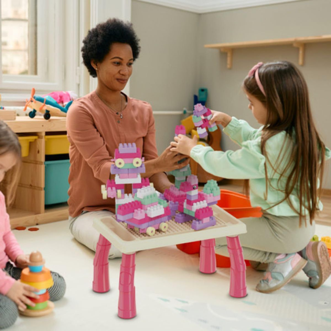 🧱✨ Bloques de Construcción con Mesa – Set Educativo de 100 Piezas 👧🧒