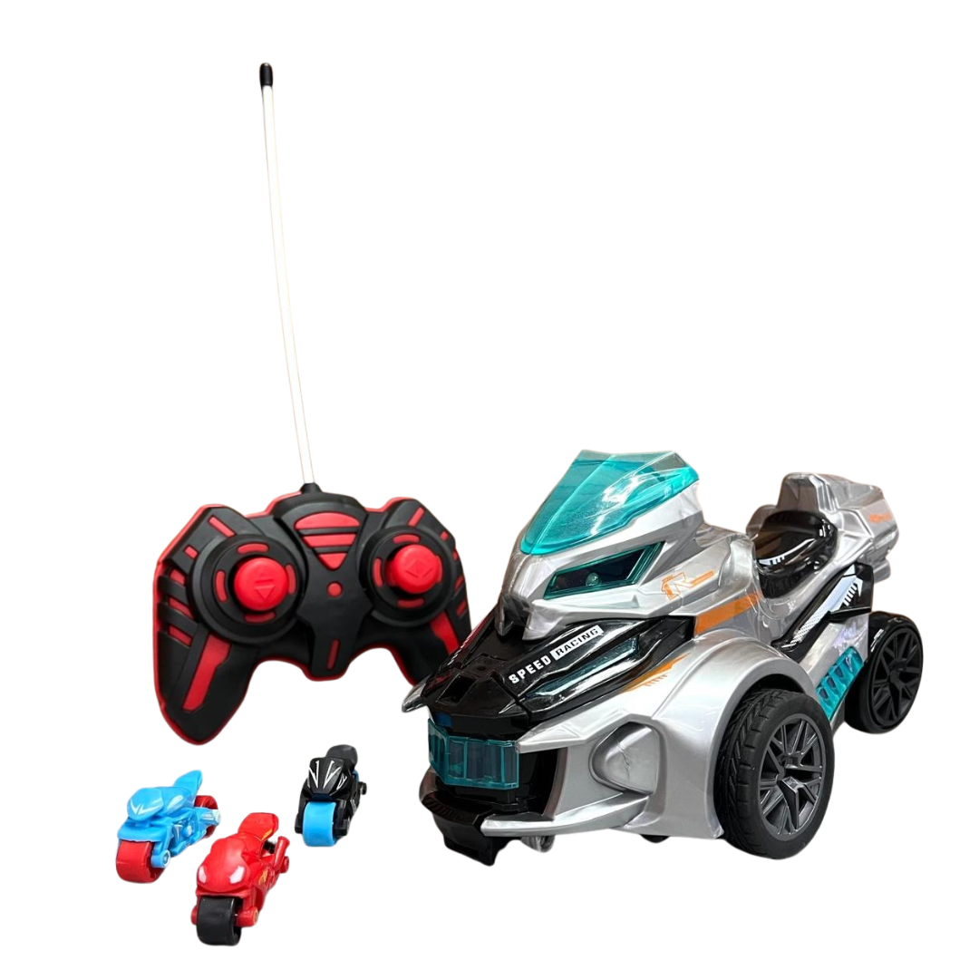 🚗💨 Carro Lanzador de Motos Turbo Speed – ¡Velocidad y Acción en un Solo Juguete! 🏍️🔥