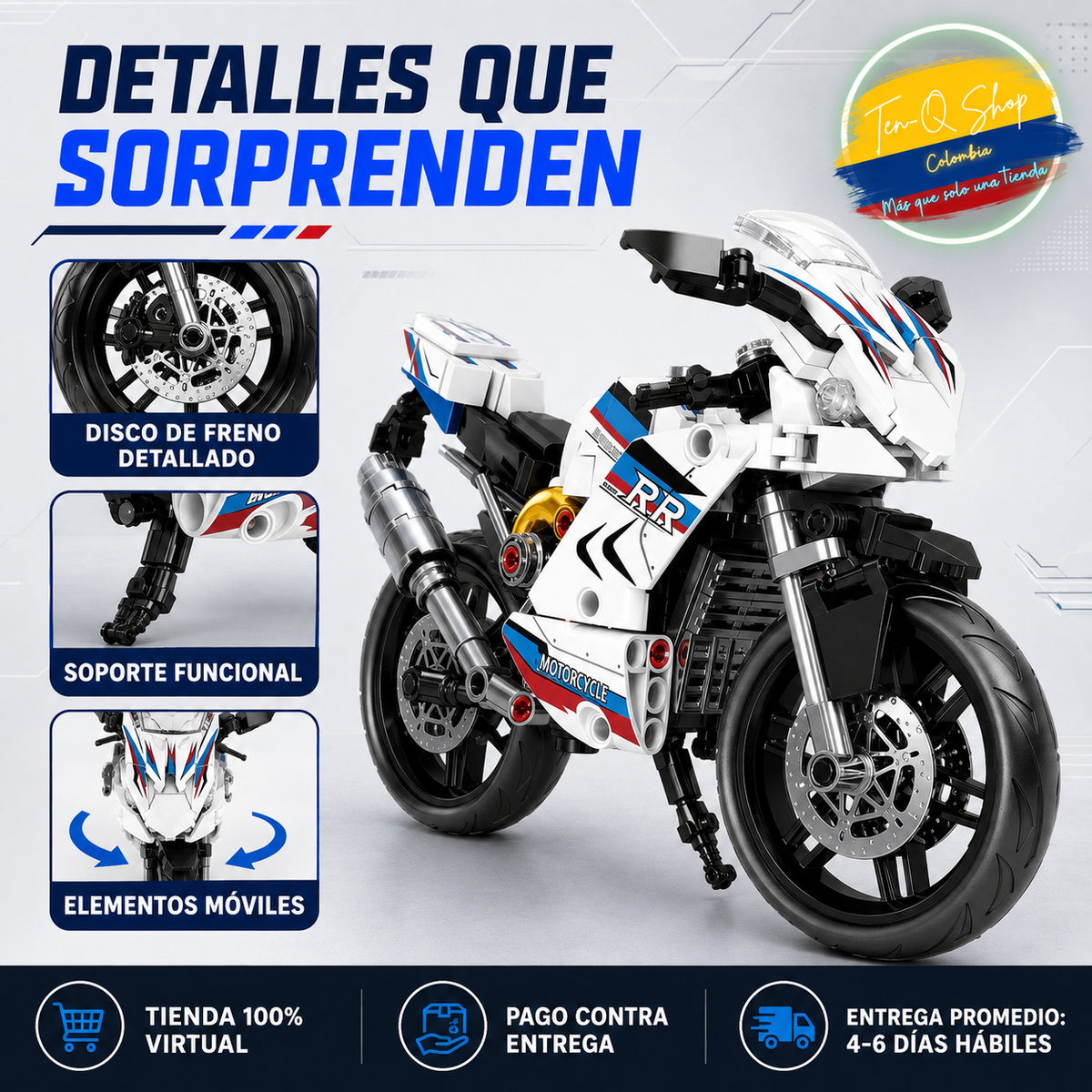 Motocicleta Deportiva Armable K2207 – 343 Piezas