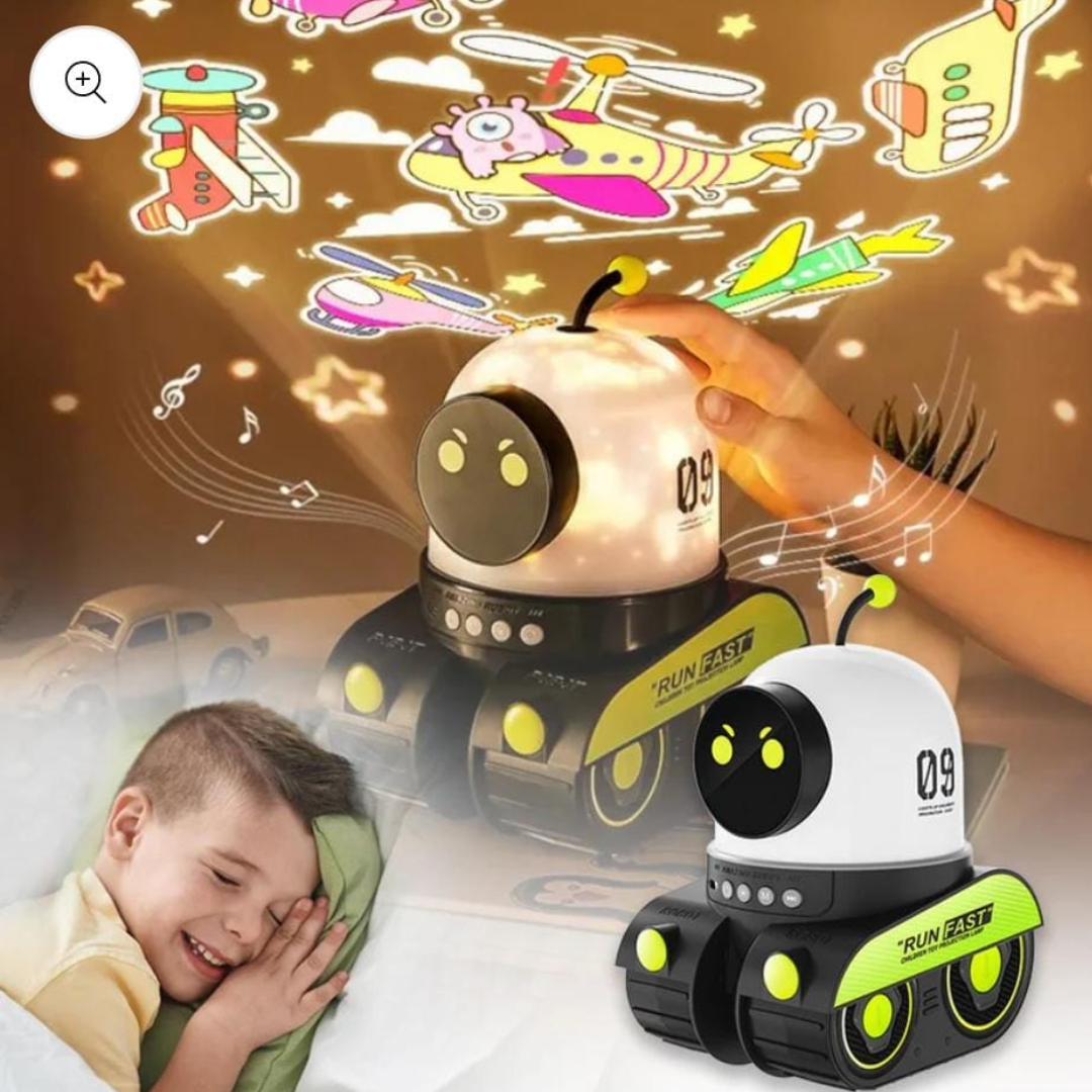 🚗🤖 Proyector Robot de Coche para Niños – Luz Nocturna Estrellada 🌙✨