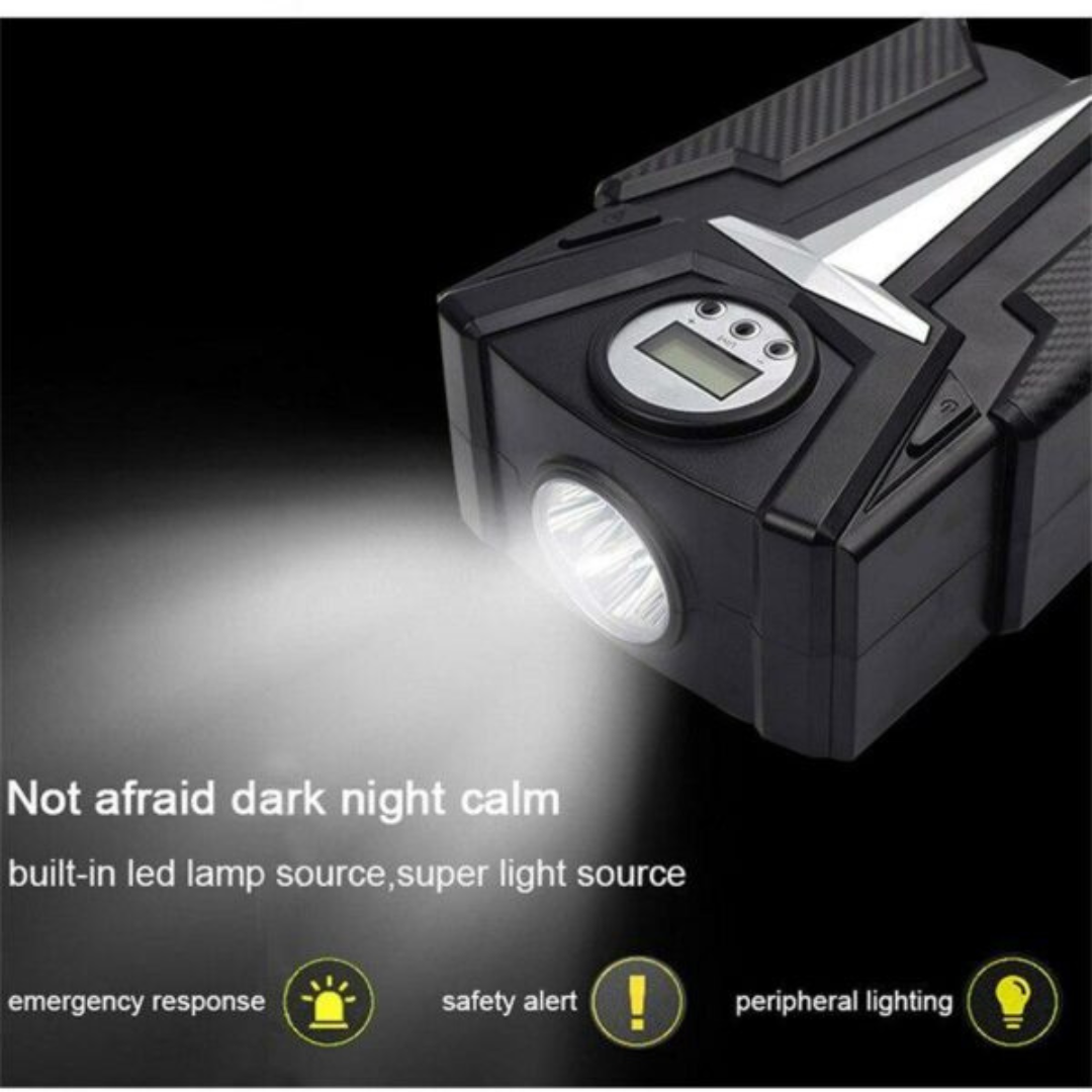 🚗💨 Compresor de Aire Portátil – Inflado Rápido y Seguro en Cualquier Momento 🔋✨