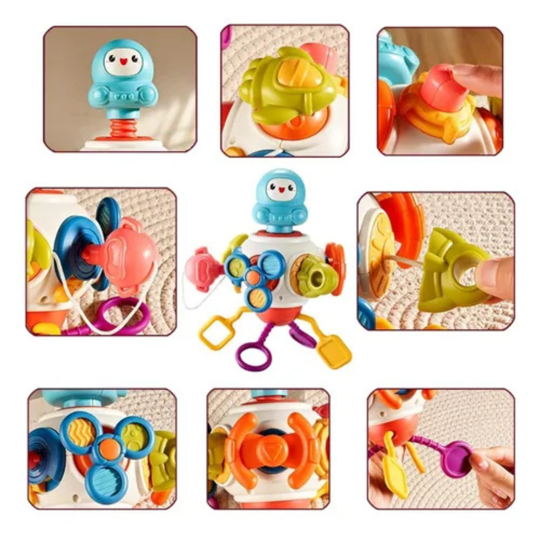 🎨 Juguete de Estimulación Sensorial 8 en 1 – Cubo Montessori Educativo para Bebés 👶🧩