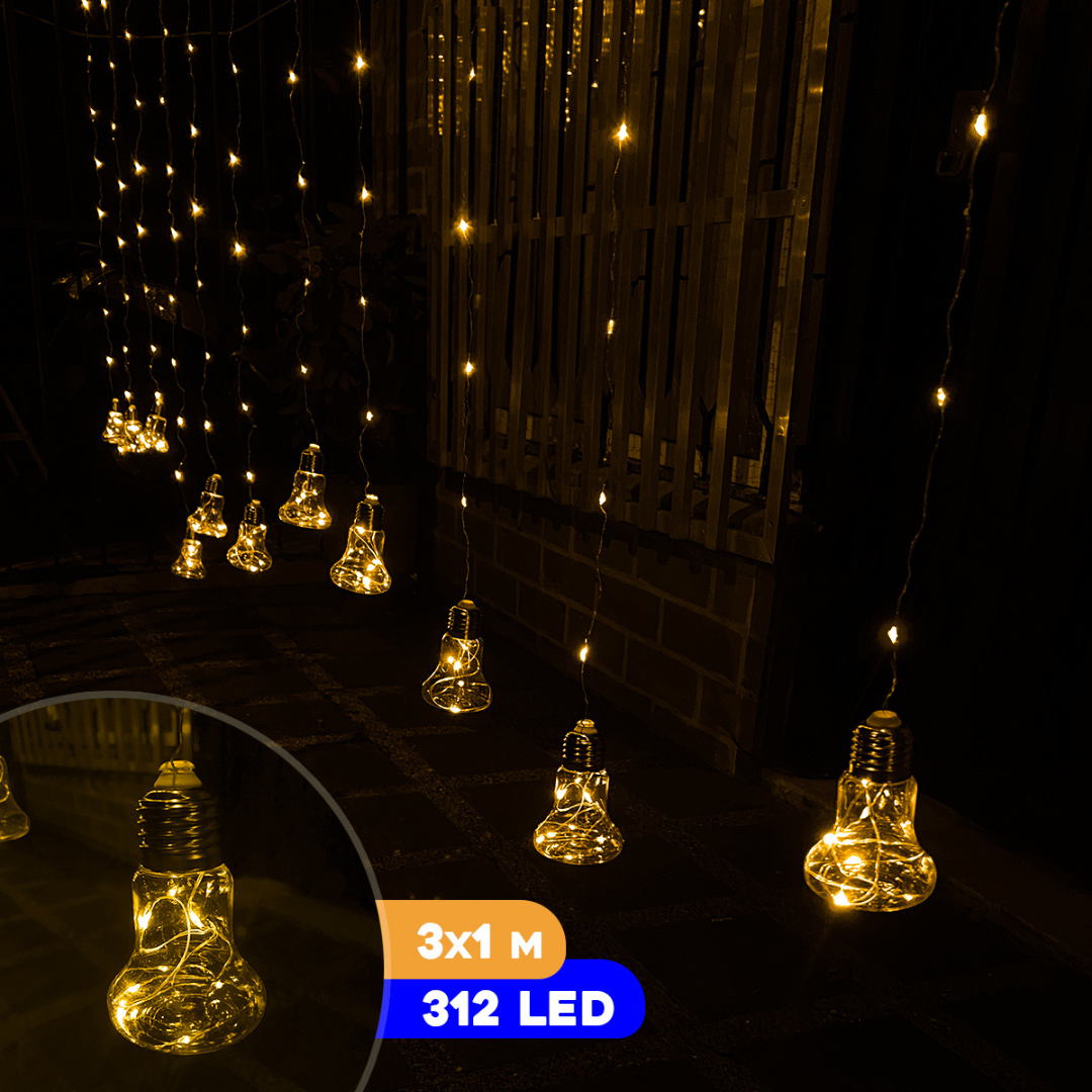 🎄✨ Cortina Micro LED Estilo Campana – Ilumina tu Espacio con Encanto y Estilo 💡🔔