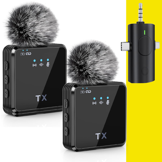 🎤 Micrófonos de Solapa Inalámbricos SF112 X2 – ¡Graba con Libertad y Calidad Profesional! 🎧✨