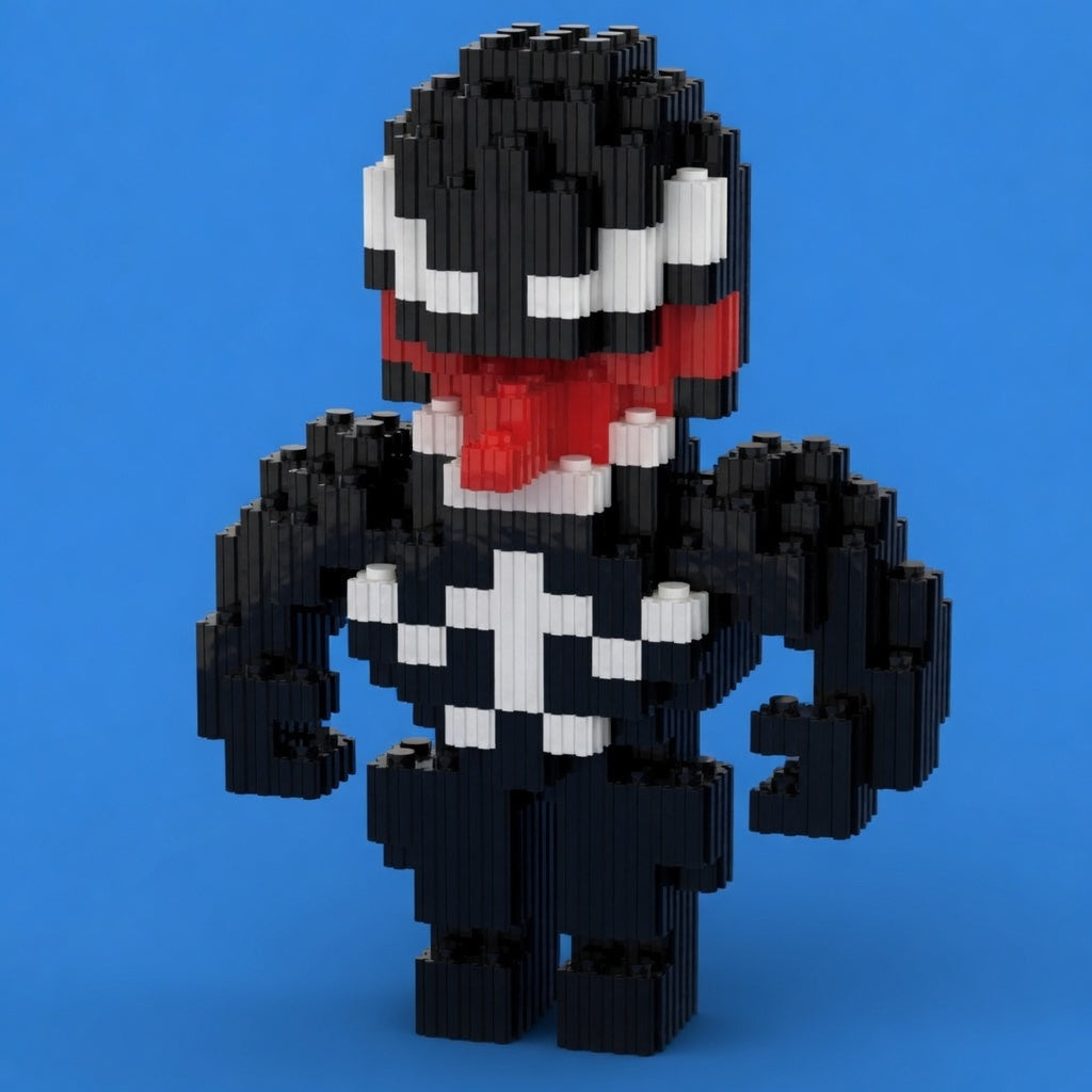 🕷️ Venom Comic Juguete Armable Armatodo – ¡Construye al Simbionte Más Temido del Universo! ⚫🦷🧩