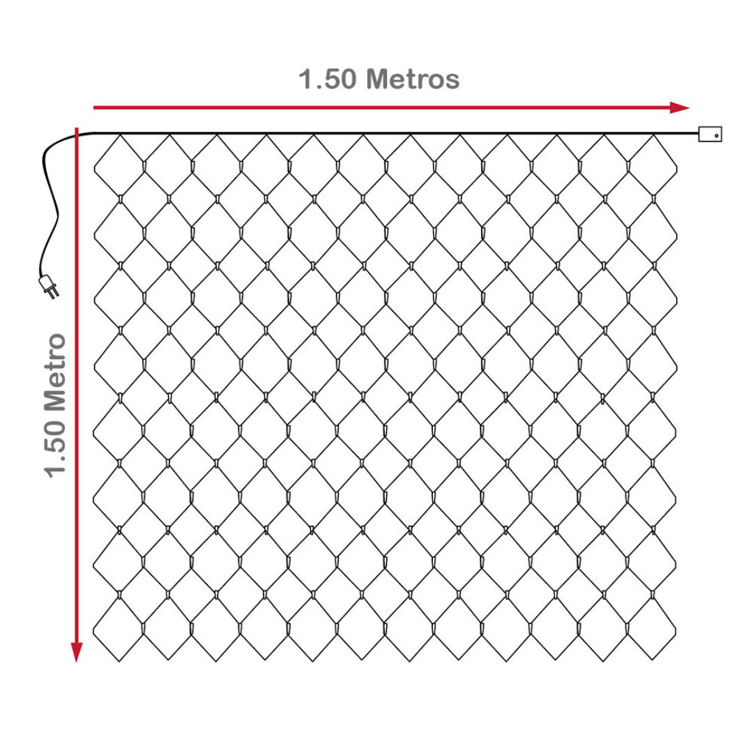💡✨ Luces en Malla 1.50 × 1.50 m (120 LED) – ¡Ilumina tus Espacios con Estilo! 🌟🎄
