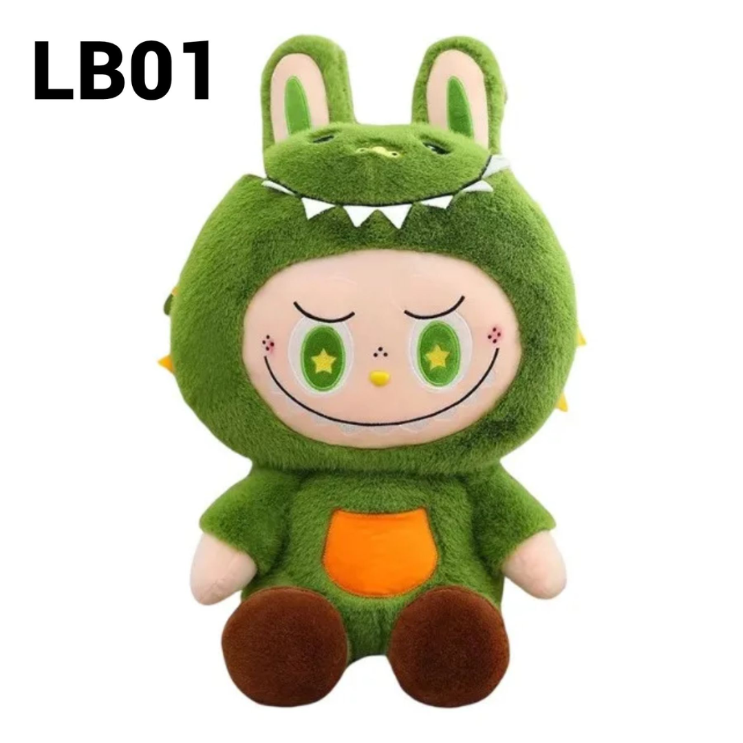 🧸✨ Peluche Labubu con Disfraz de Felpa + Cobija Térmica 3 en 1 💕