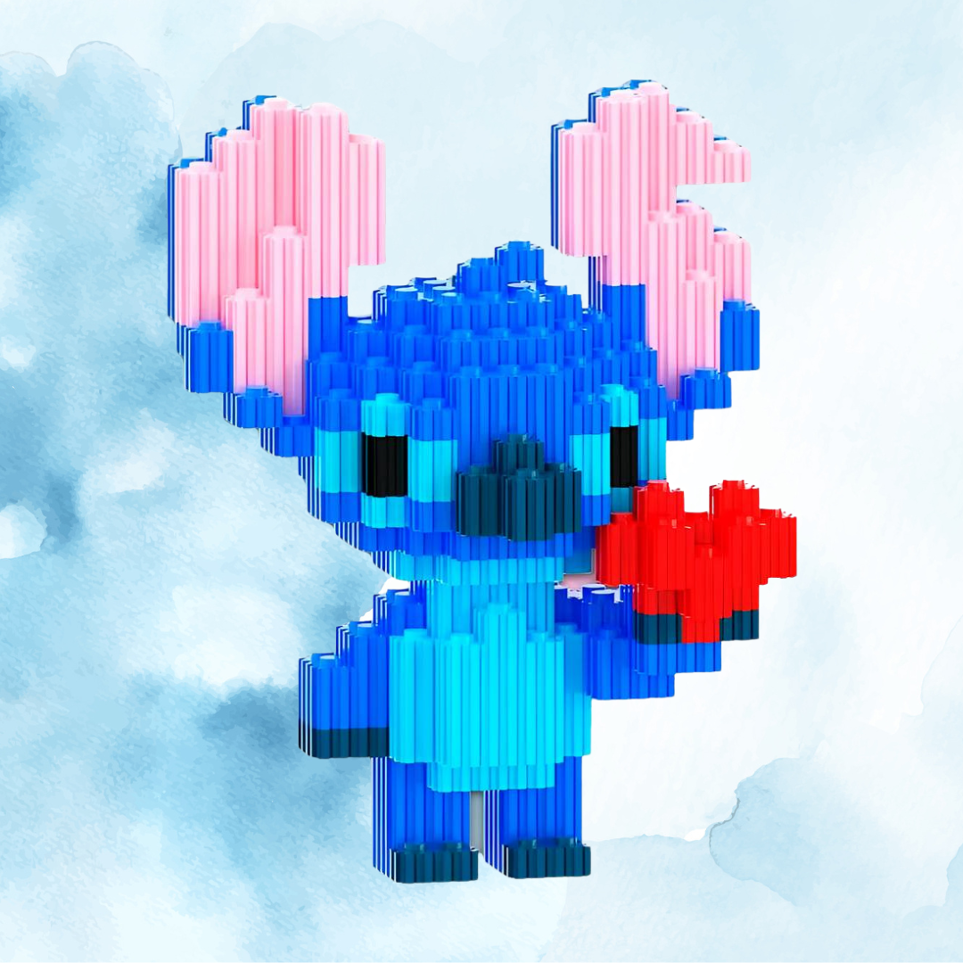 💙 Stitch Corazón Juguete Armable Armatodo – ¡Construye al Personaje Más Tierno y Travieso! 🧩💖✨