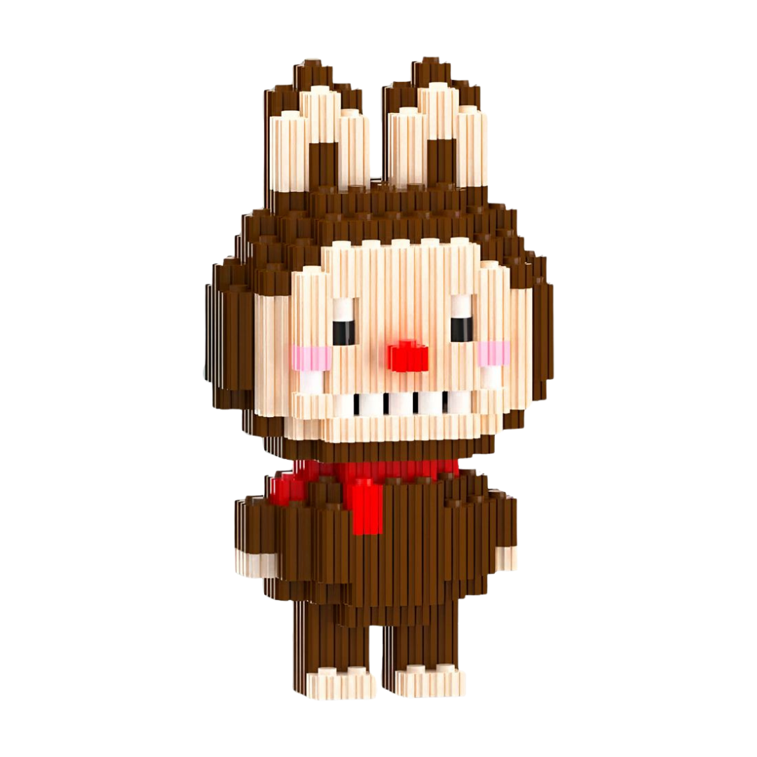 🐰 Labubu Marrón Juguete Armable Armatodo – ¡Construye al Personaje Más Adorable y Coleccionable! 🧩🤎✨