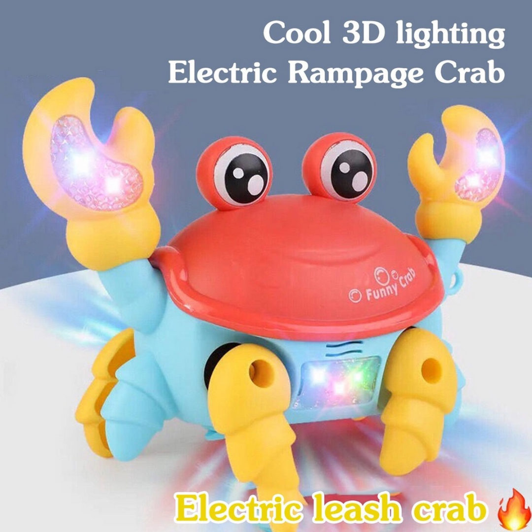 🦀🎶 Cangrejo Interactivo con Música y Luces – ¡Tu Primera Mascota Divertida! 🌈✨