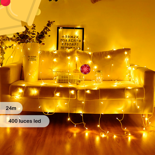 🎄💡 Extensión de Luces LED Lineal 24 m 400L  – ¡Brillo sin límites para tus decoraciones! 🌟✨