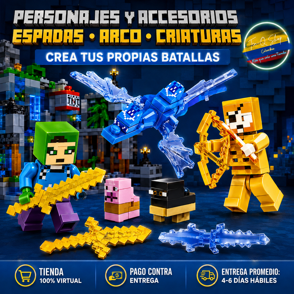 🏰 Set tipo Lego de 551 Piezas Con Luz - ¡Construye una fortaleza llena de aventuras!