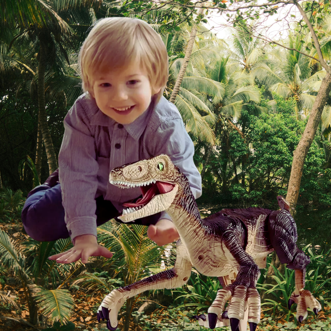 🦖🔥 Dinosaurio T-Rex a Control Remoto con Sonido, Luz y Movimiento – ¡Diversión Jurásica sin Límites! 🎮🌋